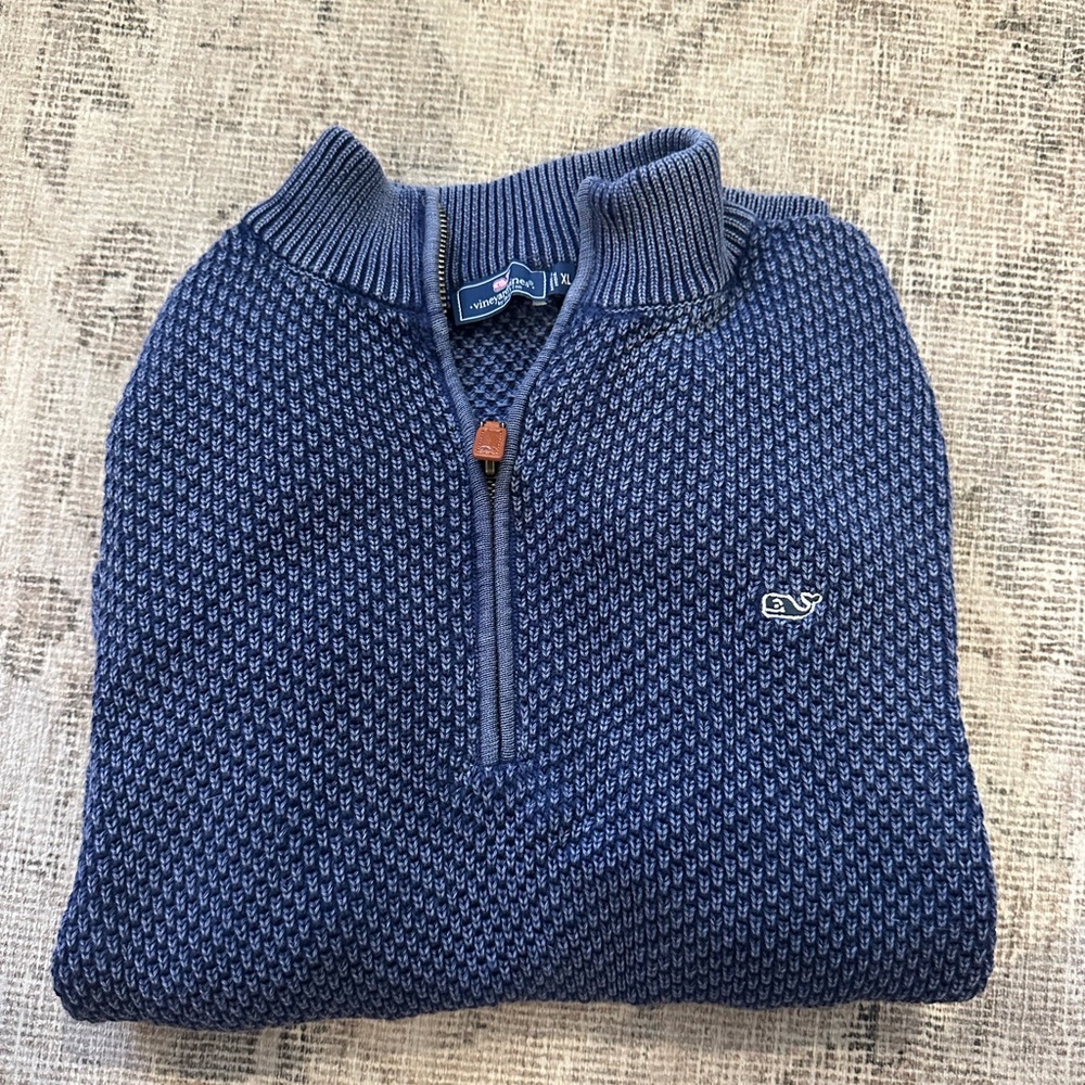 Vineyard Vines Quarter Zip Sweater Boys Size XL